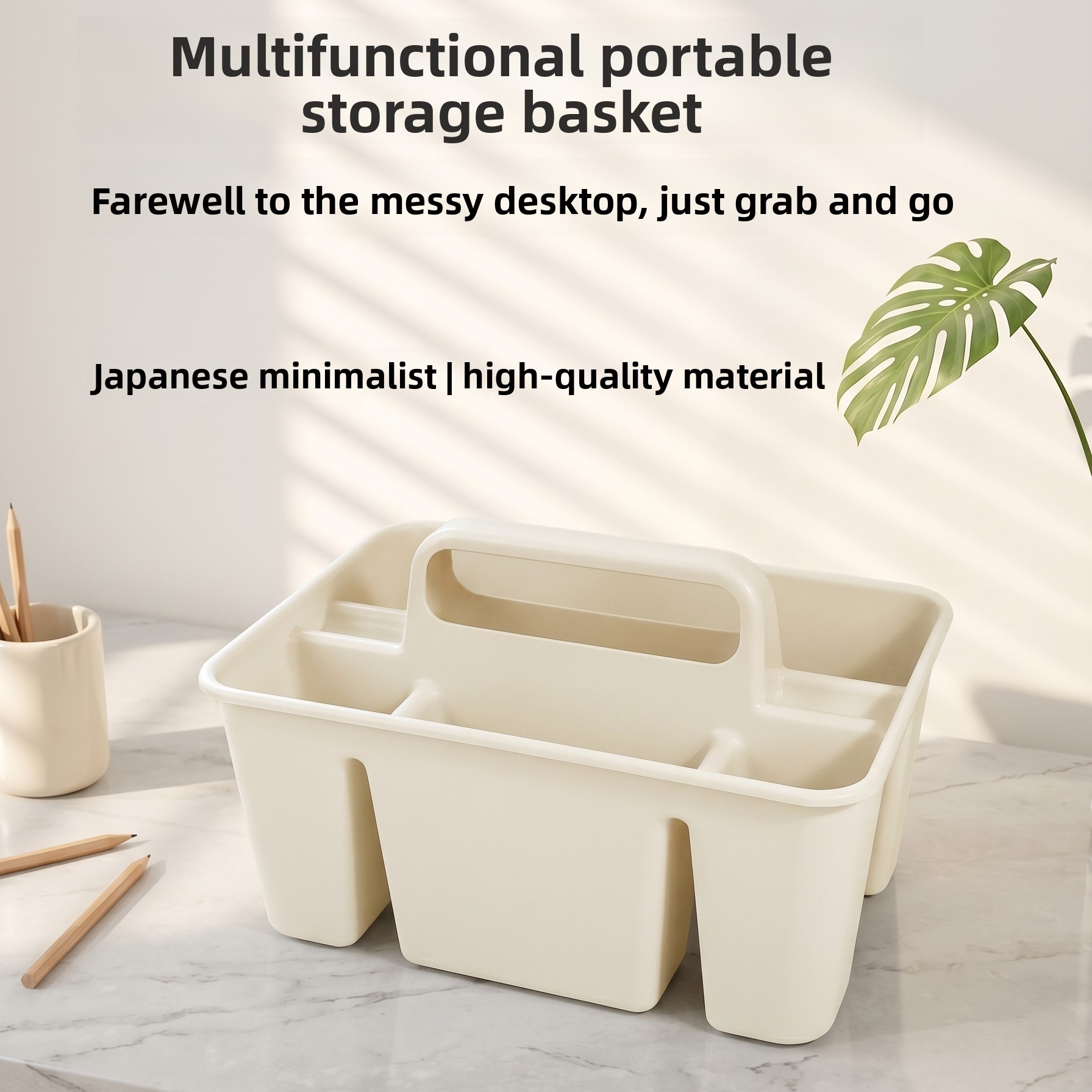Kitchen Gadgets Needed - Keranjang Penyimpanan Plastik Portabel Bersekat dengan