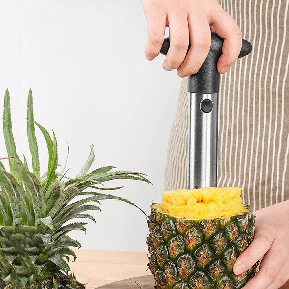 Kitchen Gadgets Hacks - Alat pengupas nanas Stainless Steel, pemotong