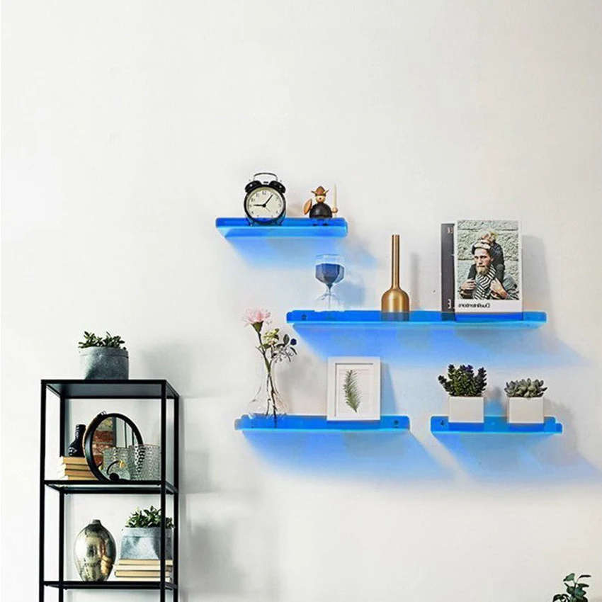 Rak mengambang akrilik warna-w - Kitchen Gadgets Hacks ulasan dan harga