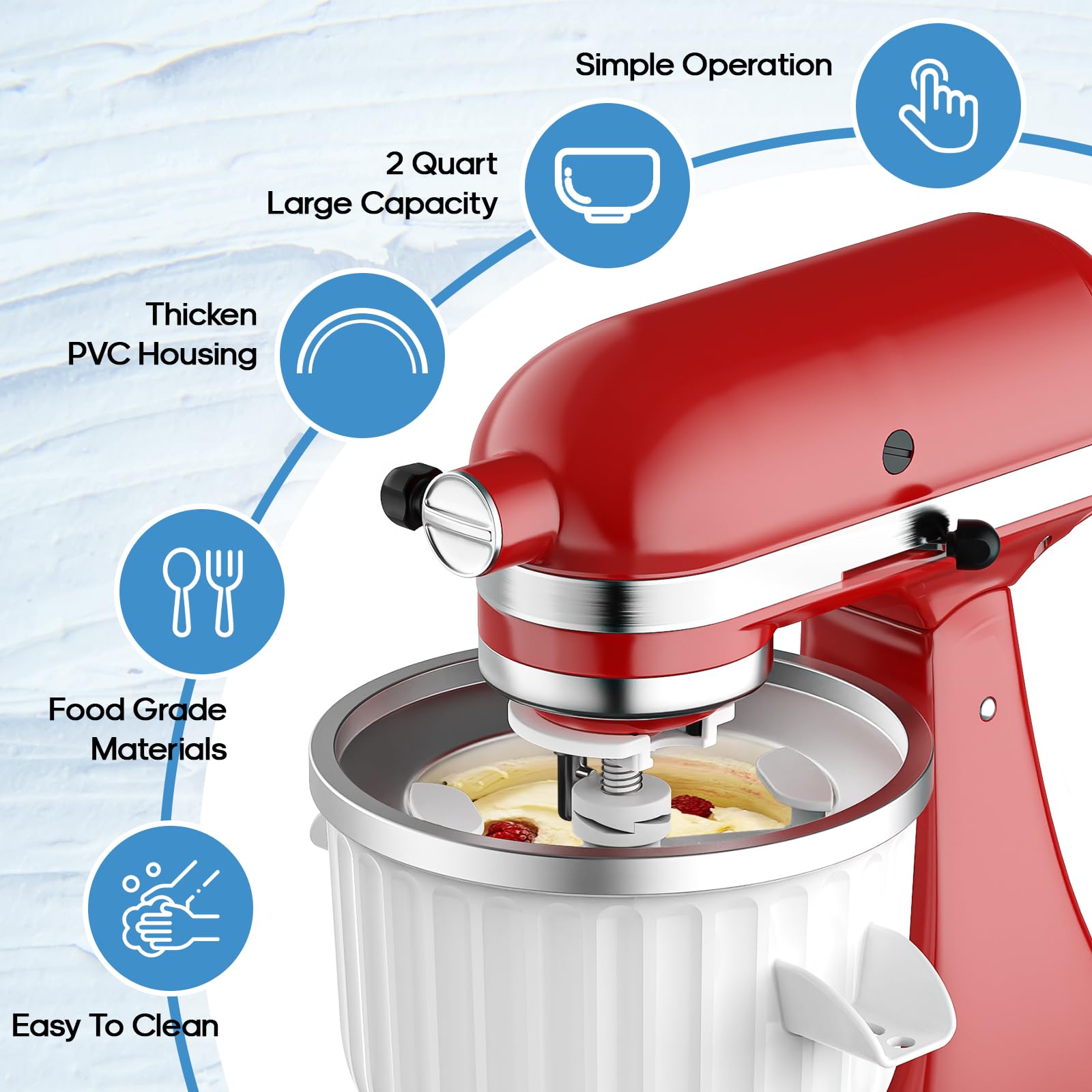 Aksesoris Pembuat Es Krim 2 Qu - Kitchen Gadgets Machine ulasan dan harga