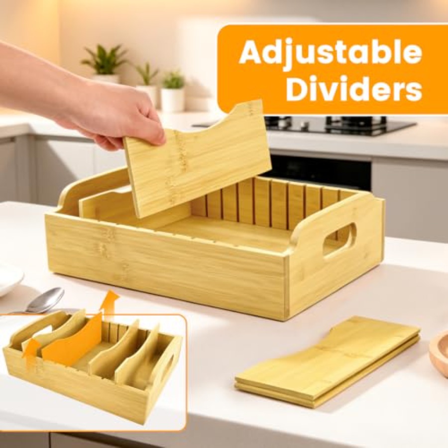 2 Paket Organizer Tutup Wadah  - Food Storage Containers ulasan dan harga