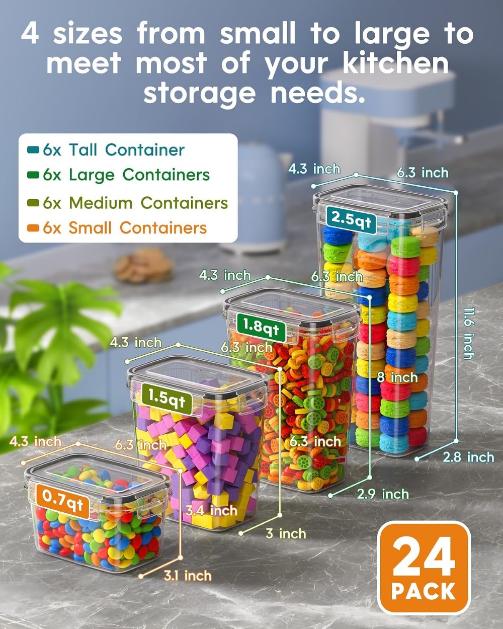 24 PCS Wadah Penyimpanan Makan - Food Storage Containers ulasan dan harga